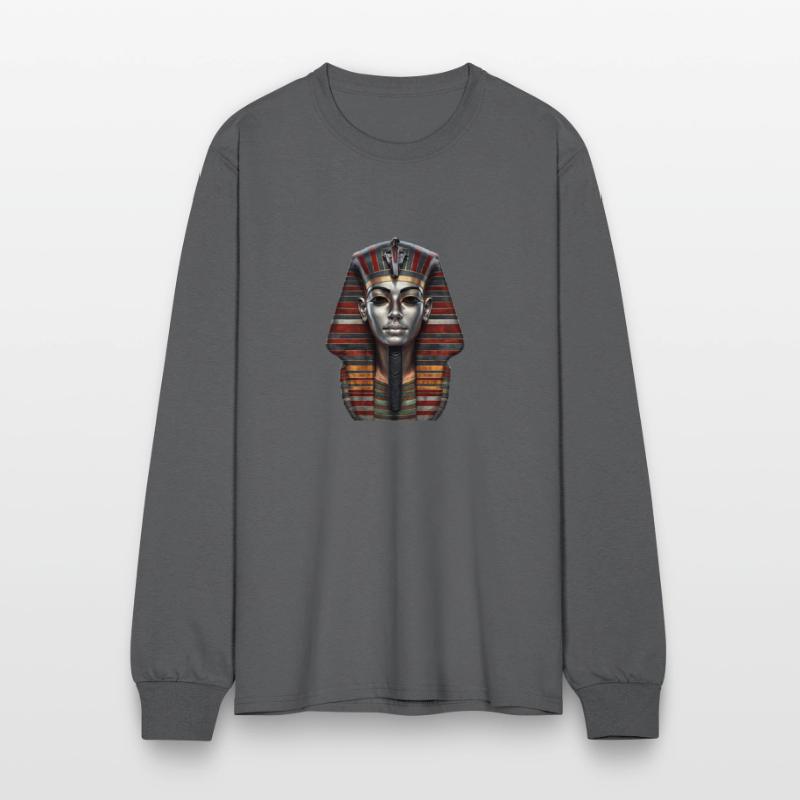 Ancient Egyptian Funerary Mask With Silver Face