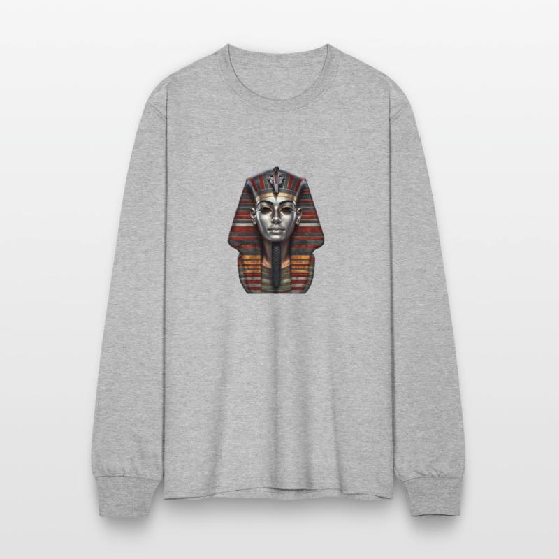 Ancient Egyptian Funerary Mask With Silver Face