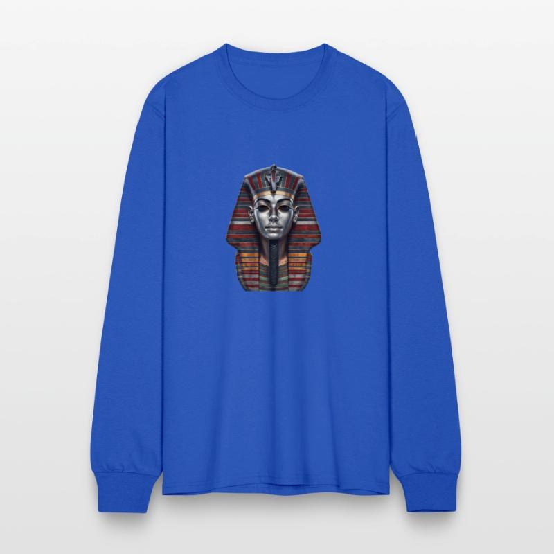 Ancient Egyptian Funerary Mask With Silver Face