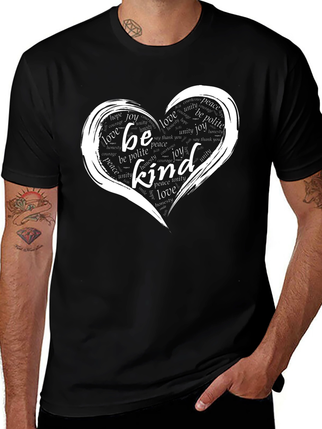 Be Kind Heart Graphic T-Shirt