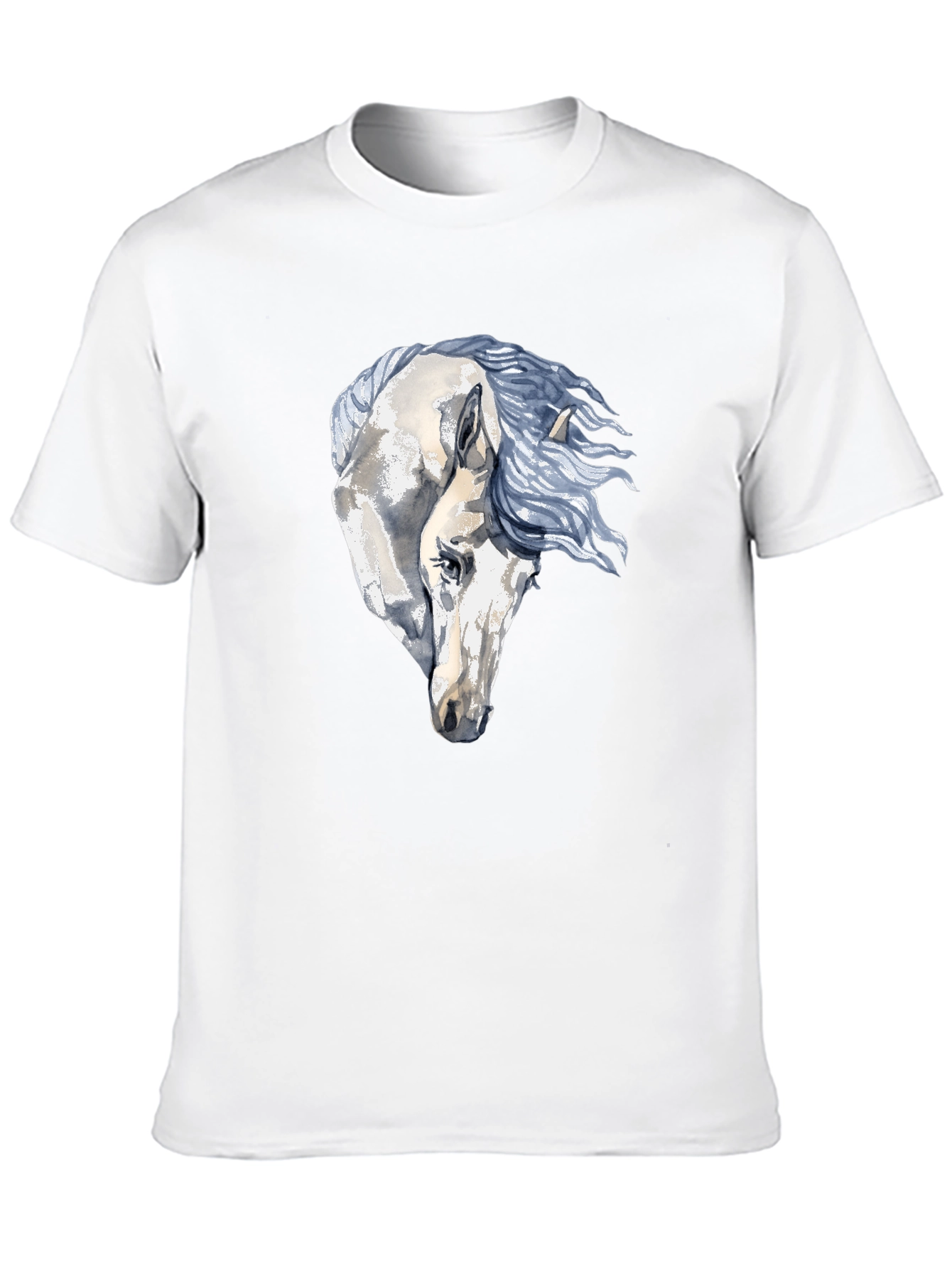 Horse Graphic Print Black T-Shirt