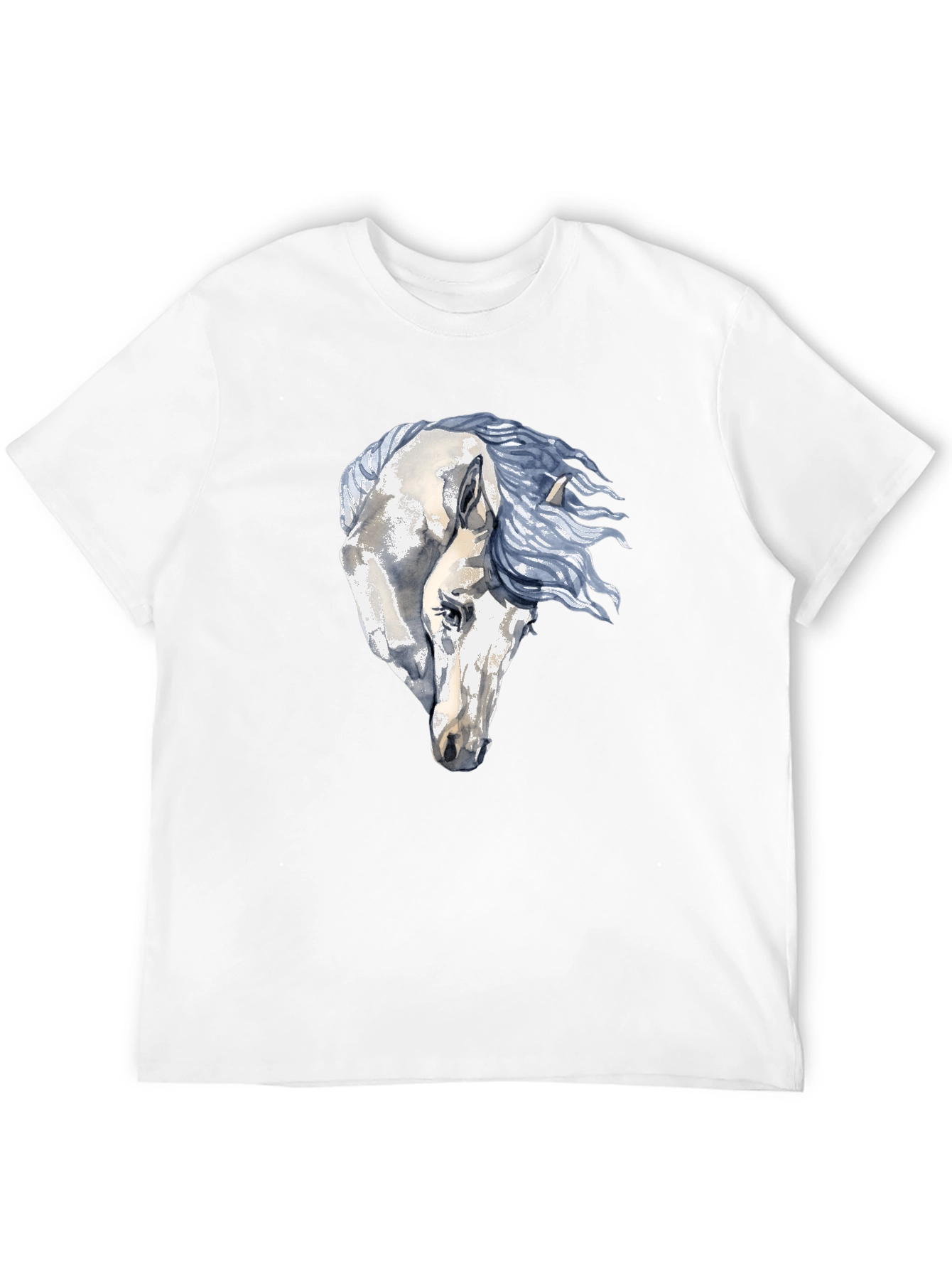Horse Graphic Print Black T-Shirt