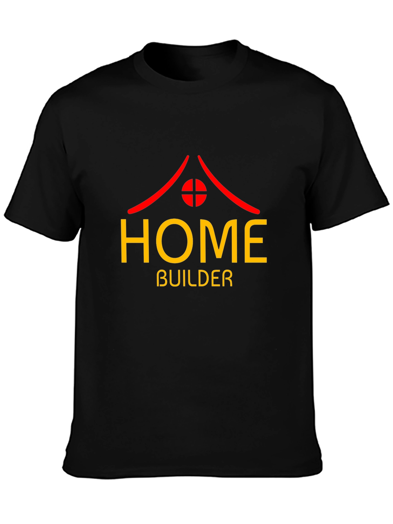 Home Builder Graphic Tee - Black Cotton T-Shirt
