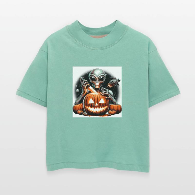 Astronaut Carving Pumpkin