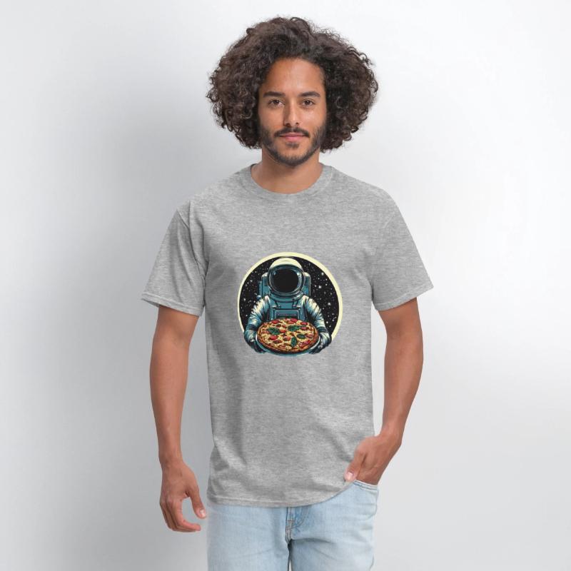 Astronaut with Salami Pizza - Space Design