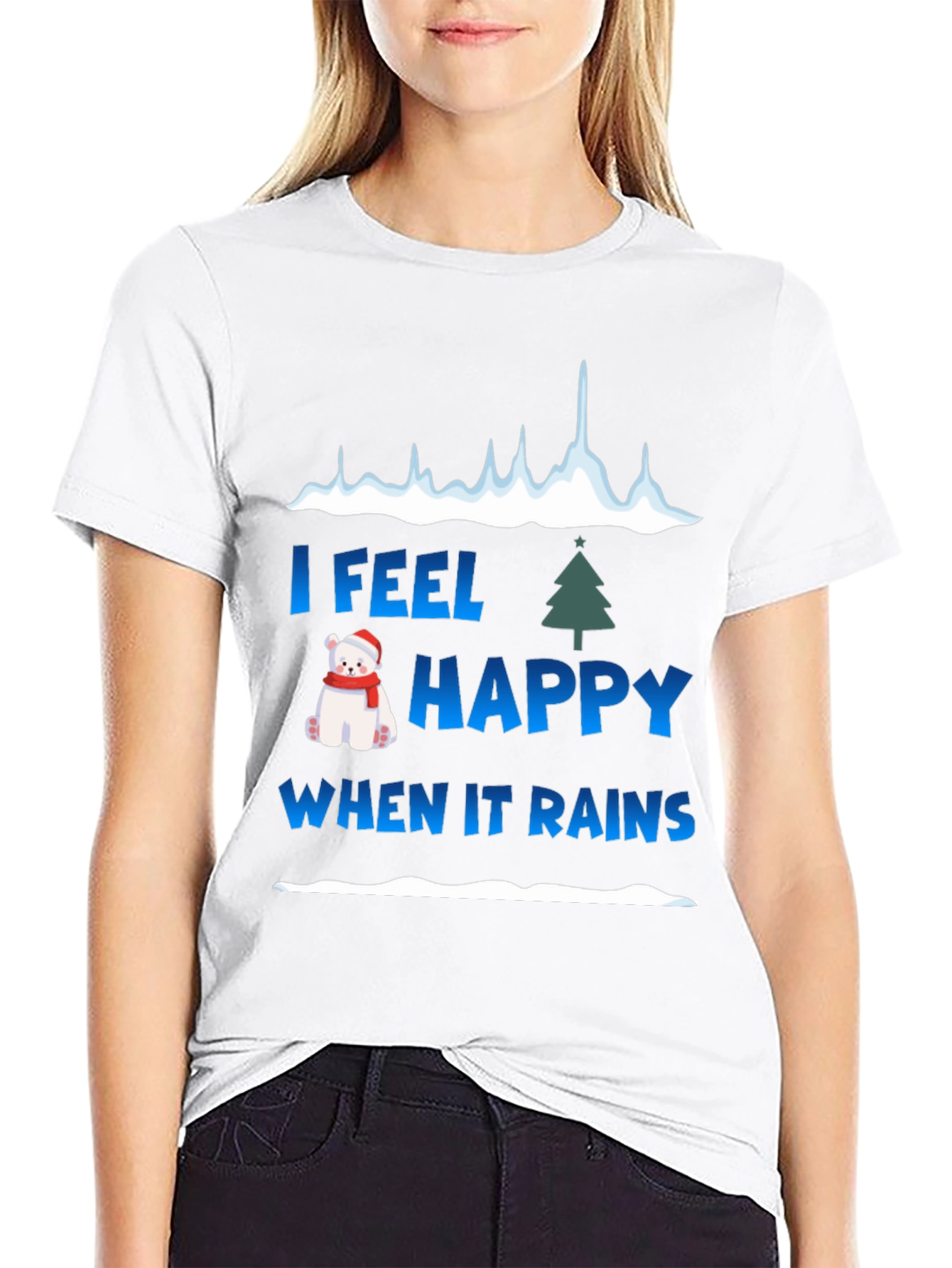 I Feel Happy When It Rains Holiday Graphic Tee
