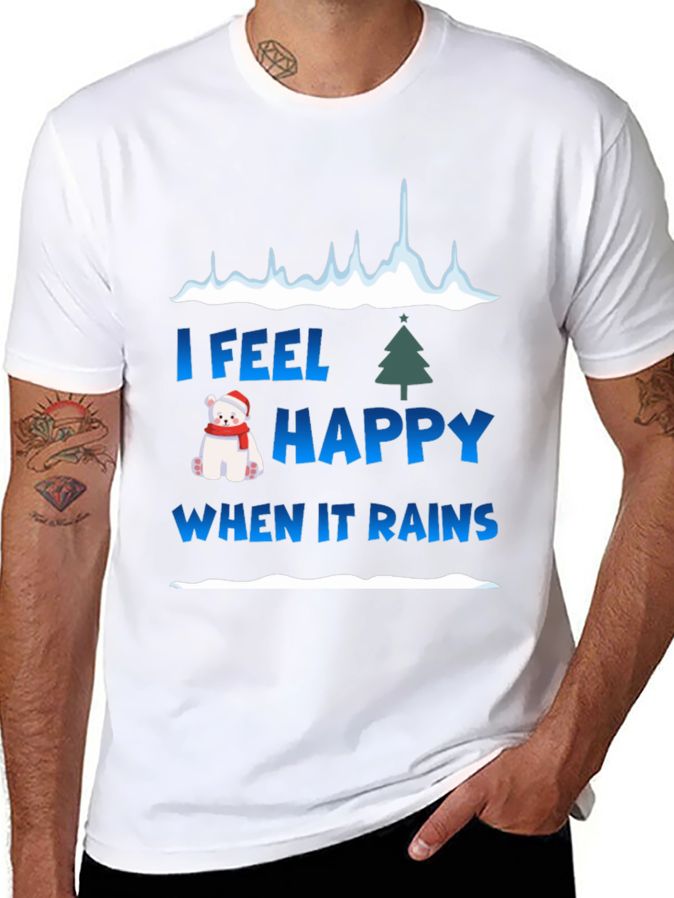 I Feel Happy When It Rains Holiday Graphic Tee
