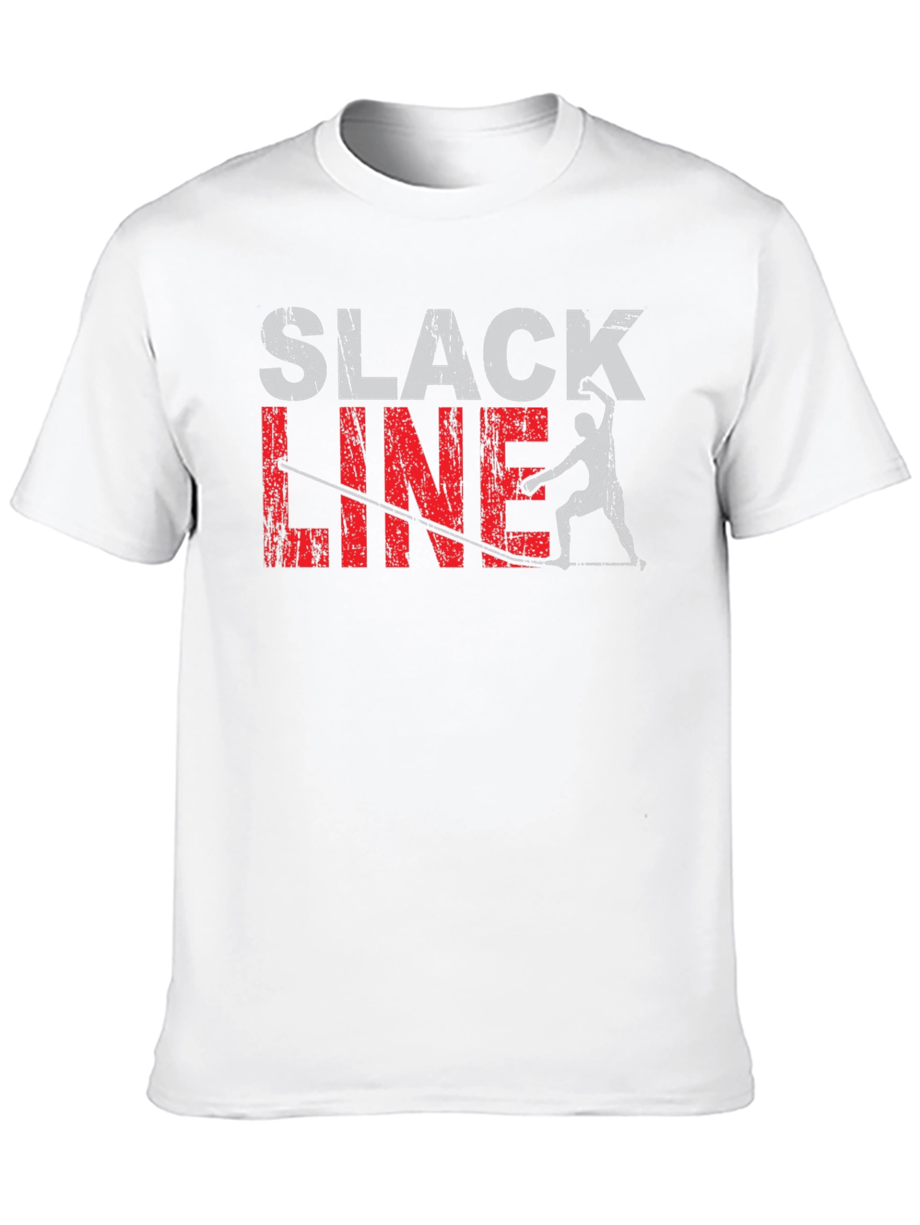 Slackline T-Shirt Black Cotton Tee Fun Graphic