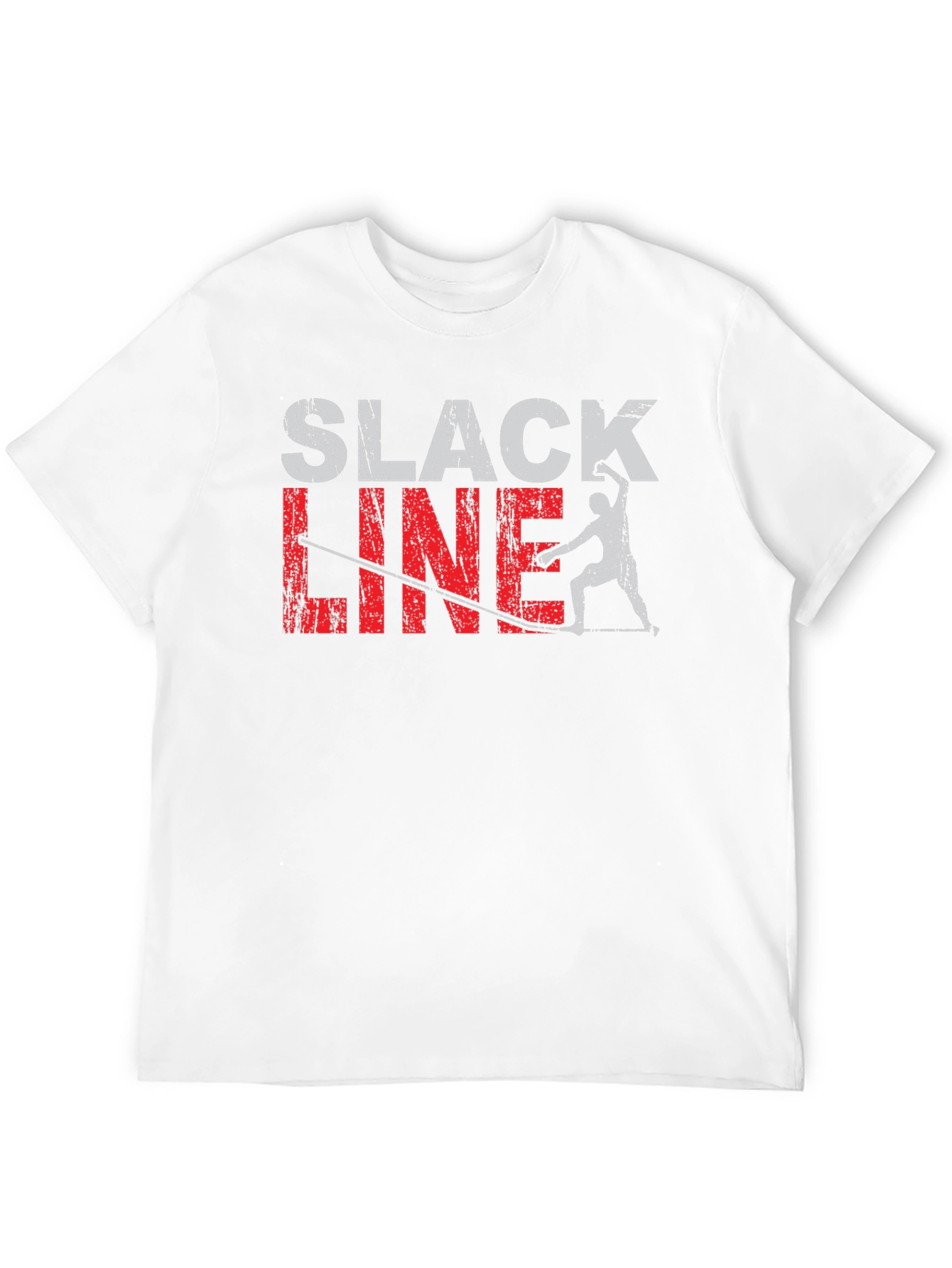 Slackline T-Shirt Black Cotton Tee Fun Graphic