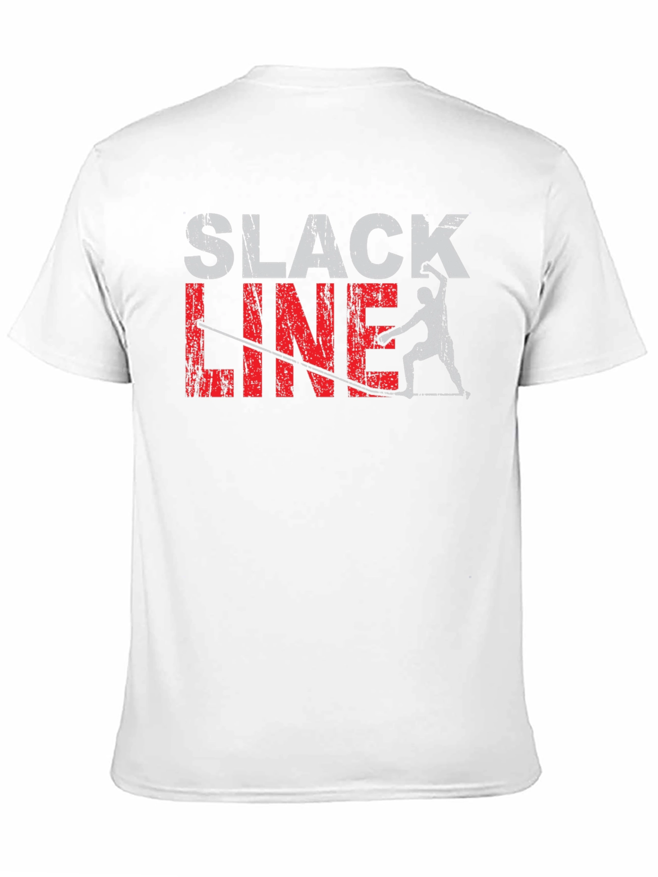 Slackline T-Shirt Black Cotton Tee Fun Graphic