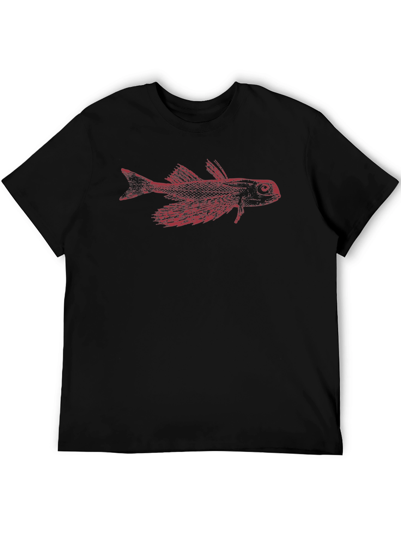 Cool Fish Graphic Tee - Black Casual Shirt