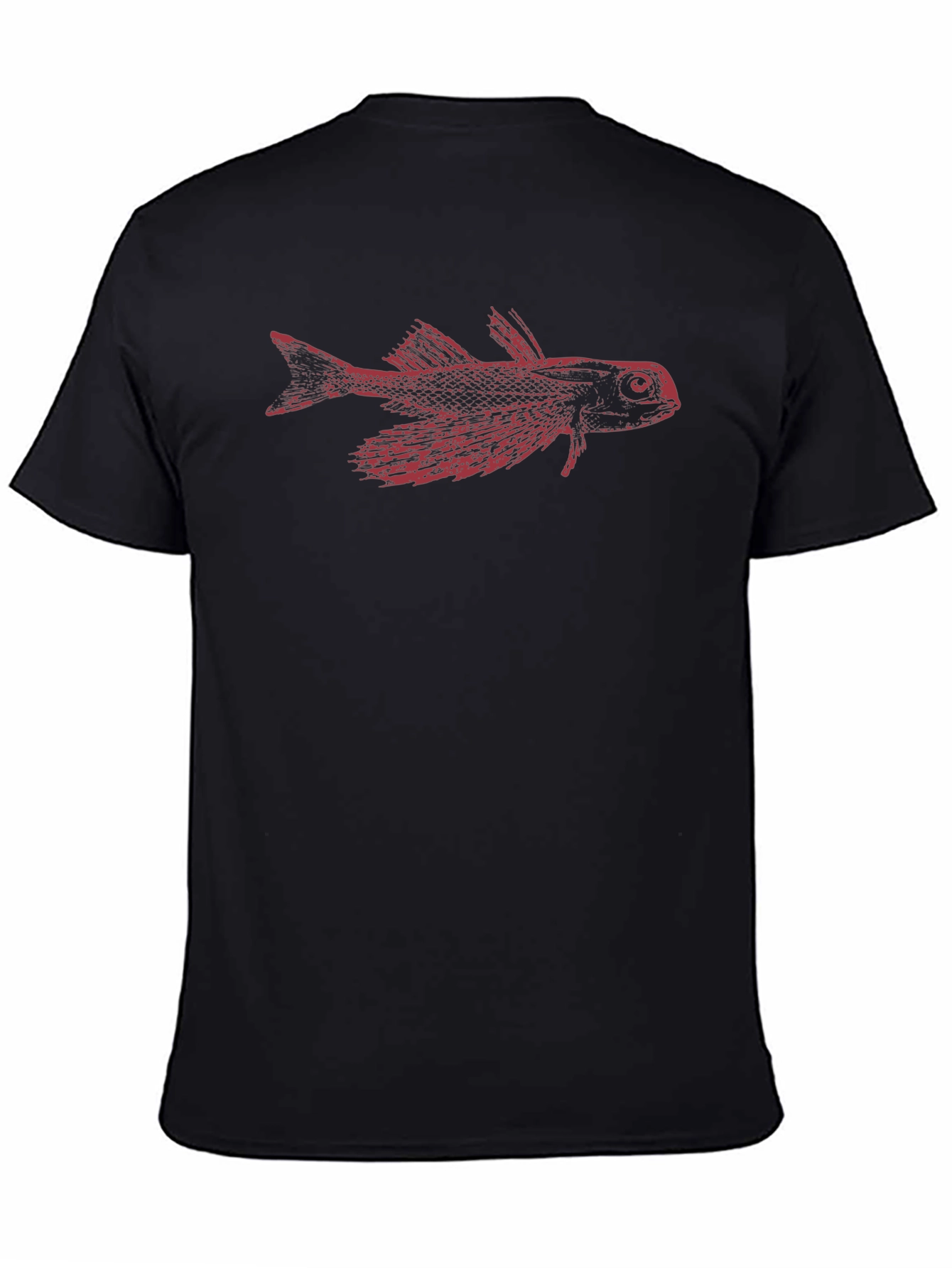 Cool Fish Graphic Tee - Black Casual Shirt