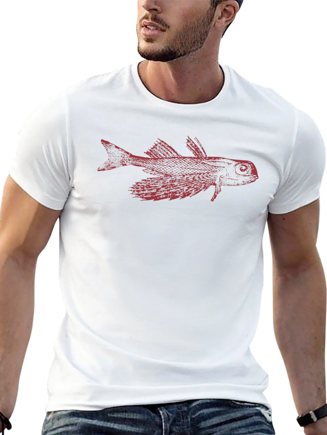 Cool Fish Graphic Tee - Black Casual Shirt