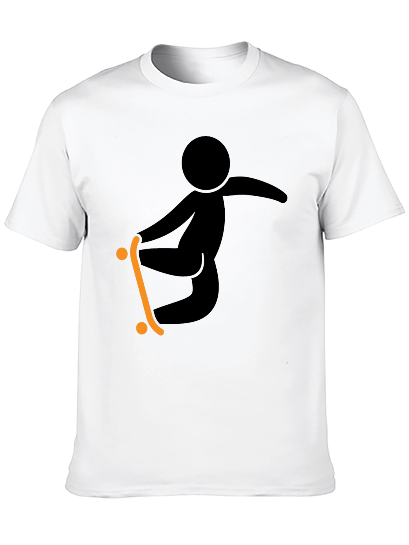 Skateboarding Graphic Tee - Black Casual Shirt