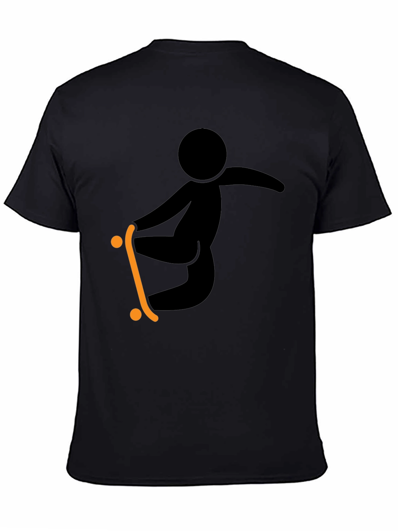 Skateboarding Graphic Tee - Black Casual Shirt