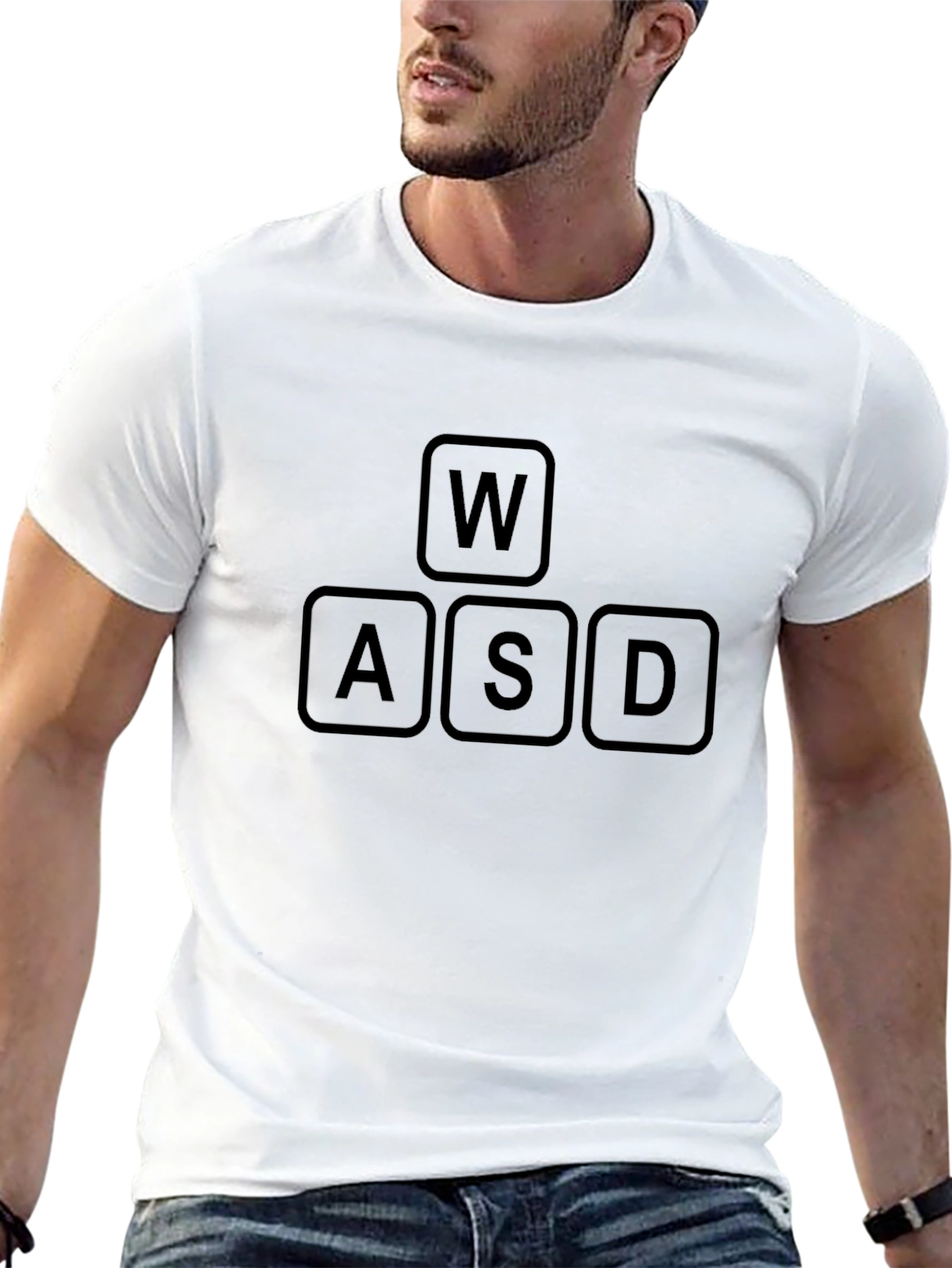 WASD Gaming Keyboard T-Shirt - Black Cotton Tee