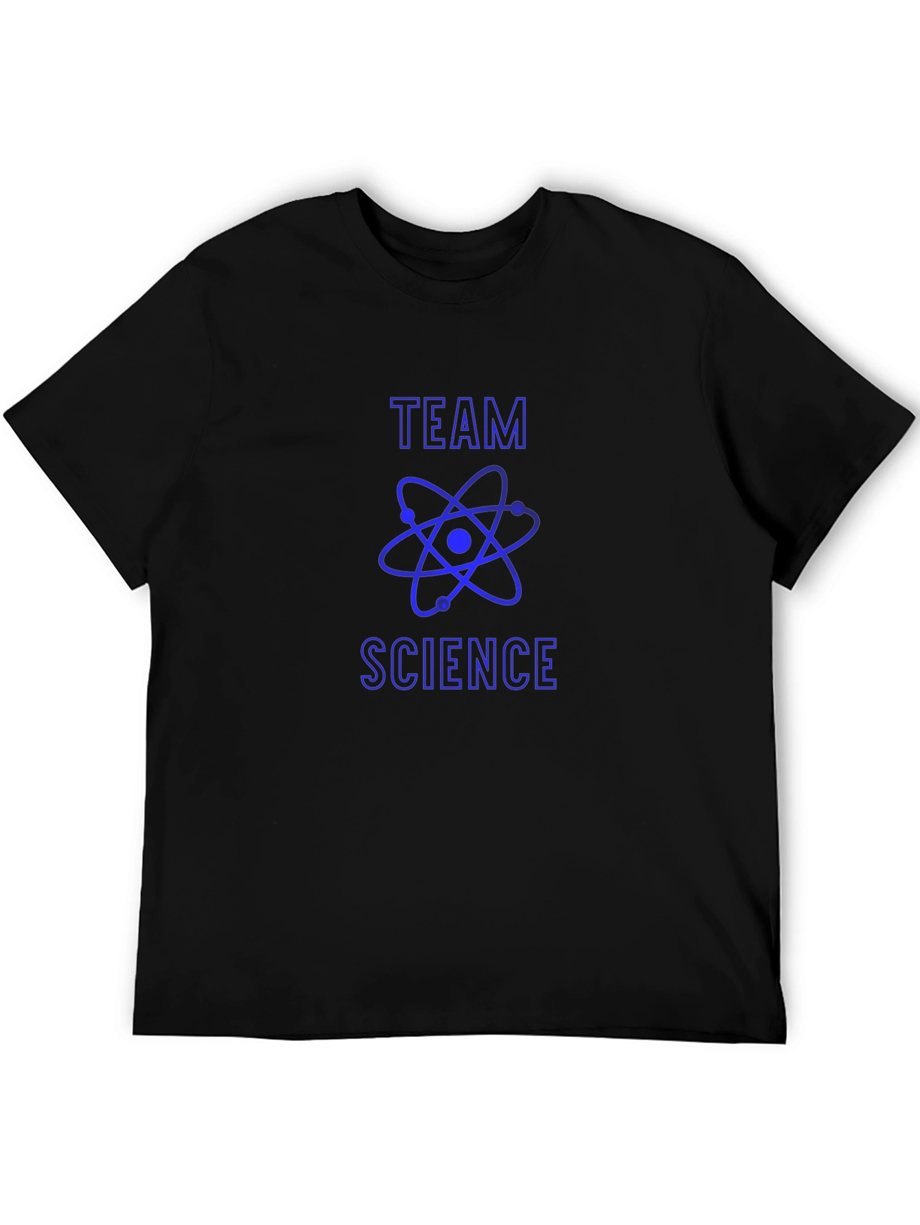 Team Science Black T-Shirt - Atom Design