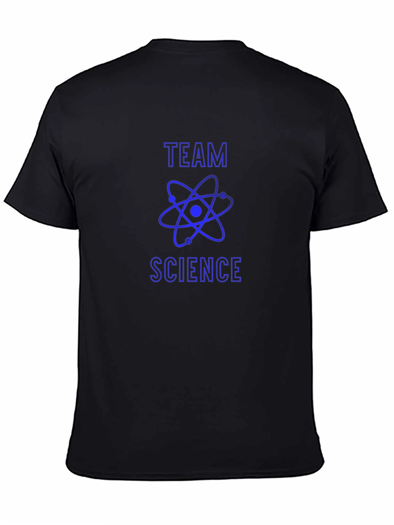 Team Science Black T-Shirt - Atom Design