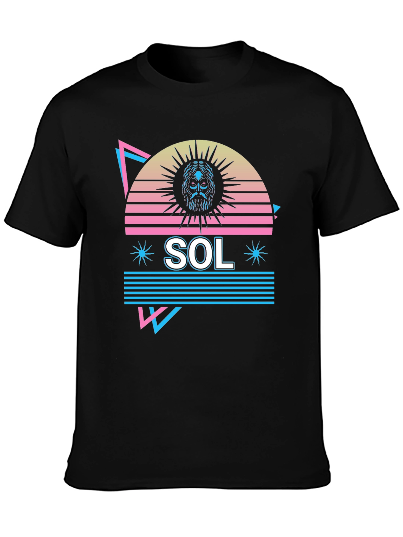 Retro SOL Graphic Tee - Black T-Shirt