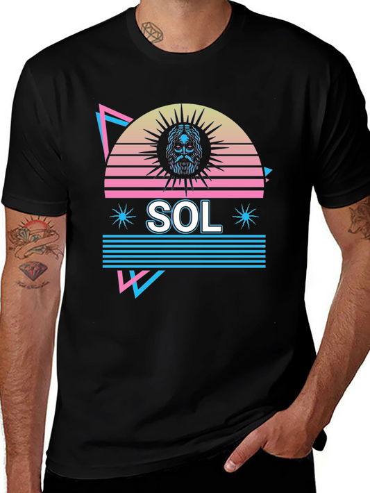 Retro SOL Graphic Tee - Black T-Shirt