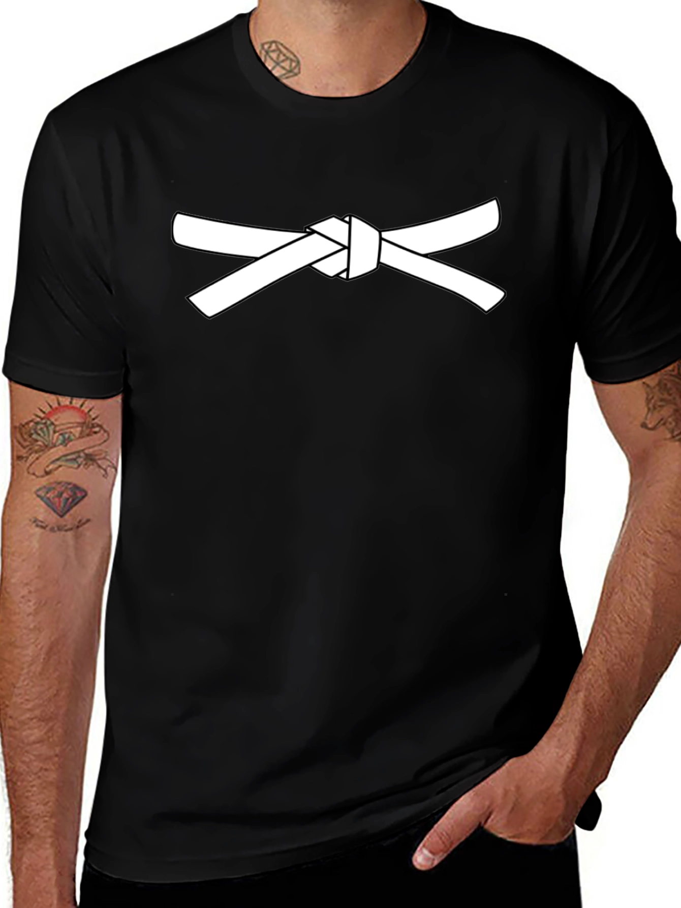 Karate Belt Graphic Black T-Shirt