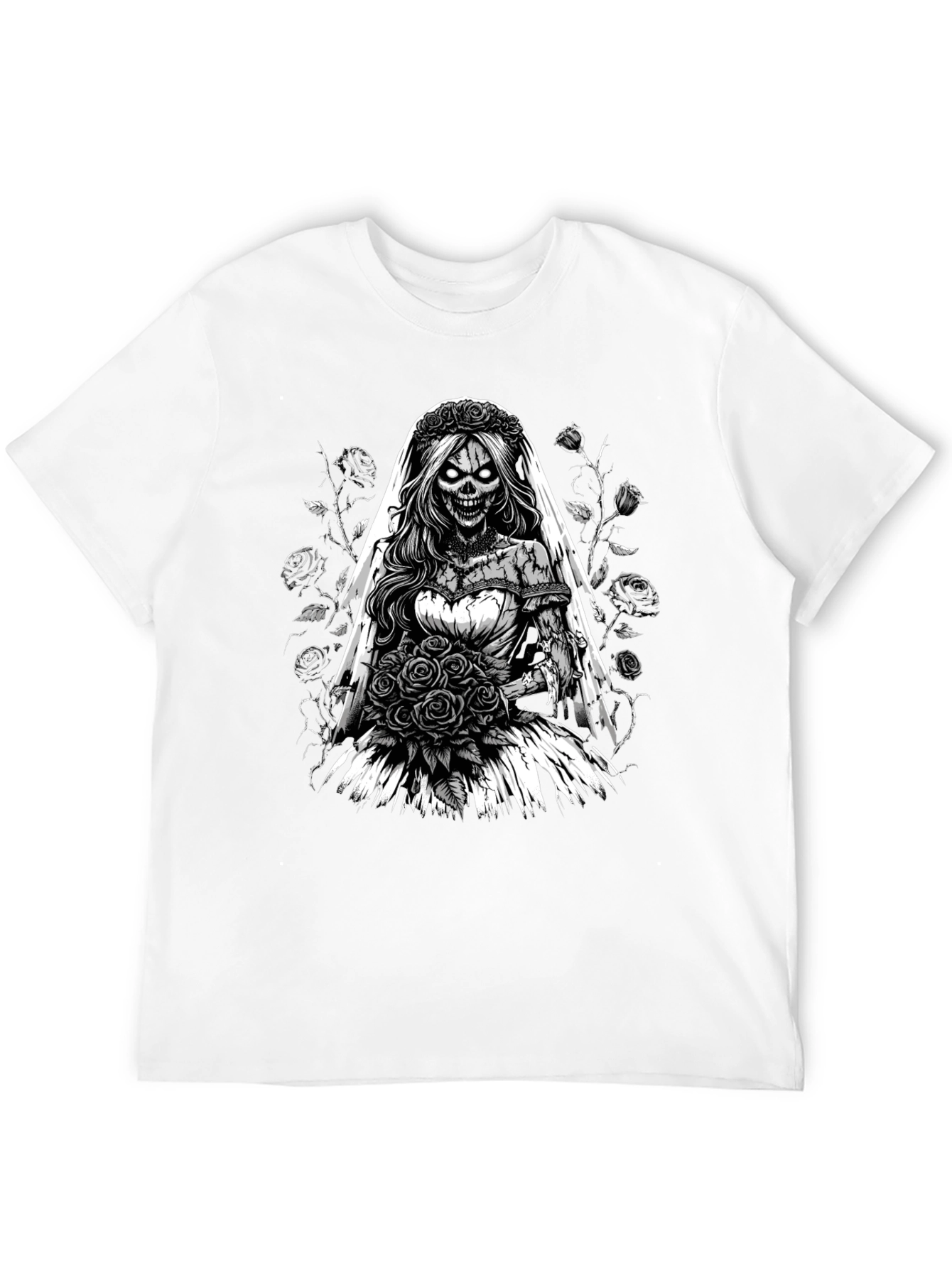 Zombie Bride T-Shirt - Unique Gothic Design