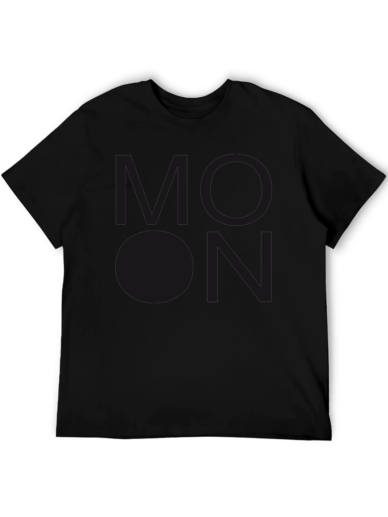 Mens Black T-Shirt with Subdued Graphic Print