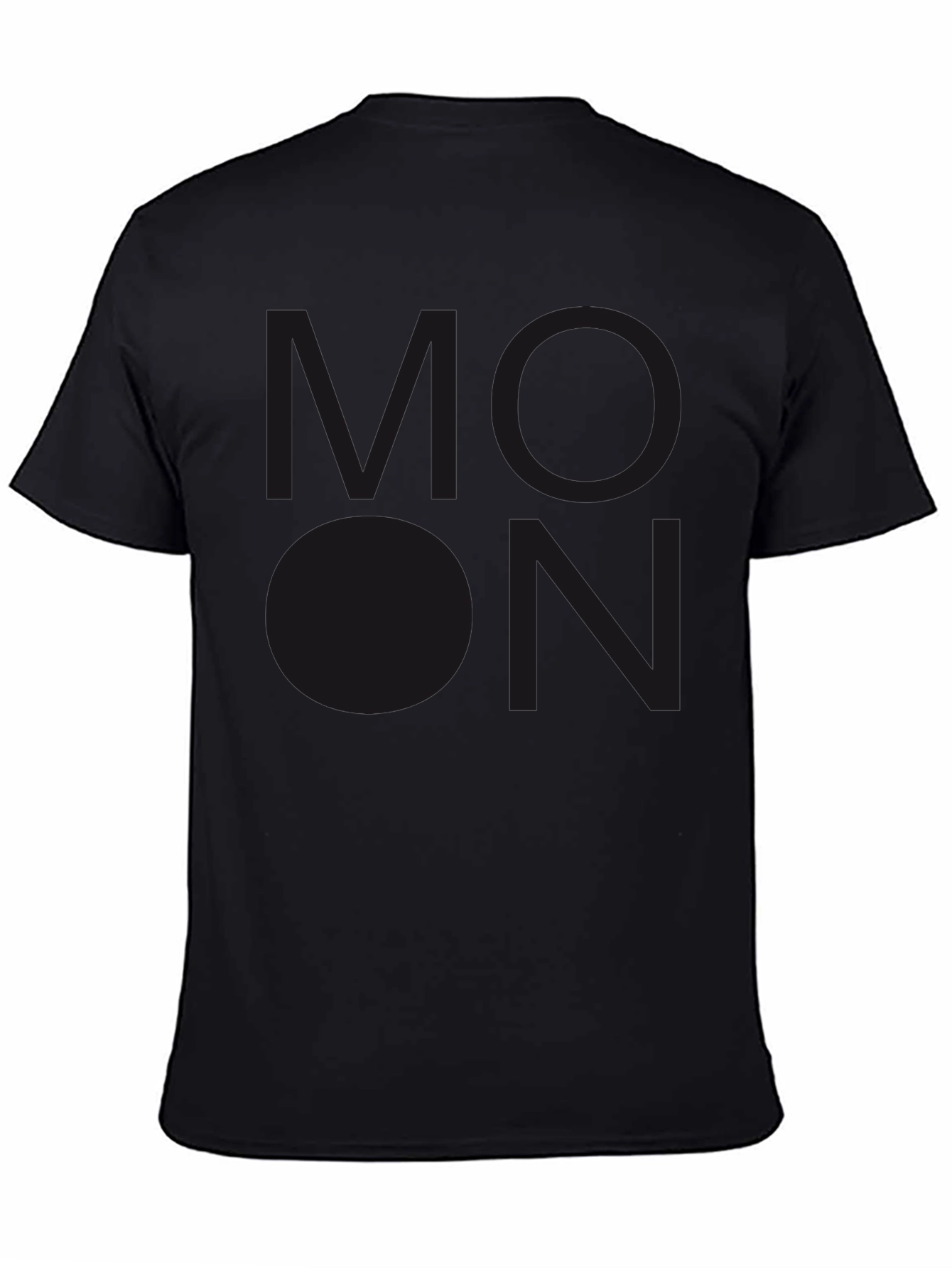 Mens Black T-Shirt with Subdued Graphic Print
