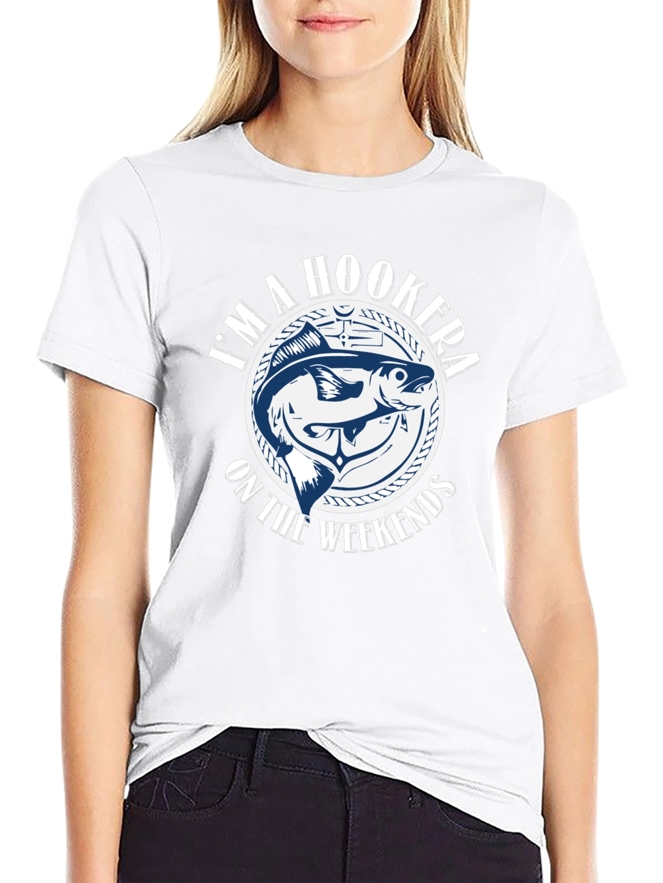 Hooker on the Weekends Fishing T-Shirt