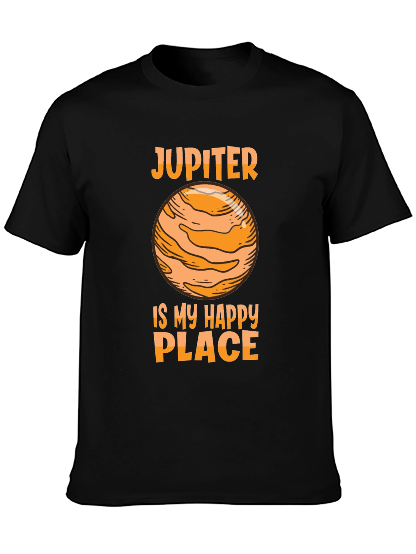 Jupiter Is My Happy Place T-Shirt - Black