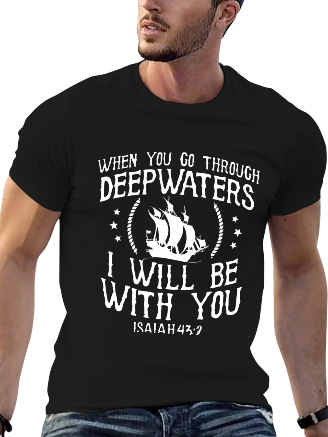 Deepwaters Christian T-Shirt Isaiah 43:2