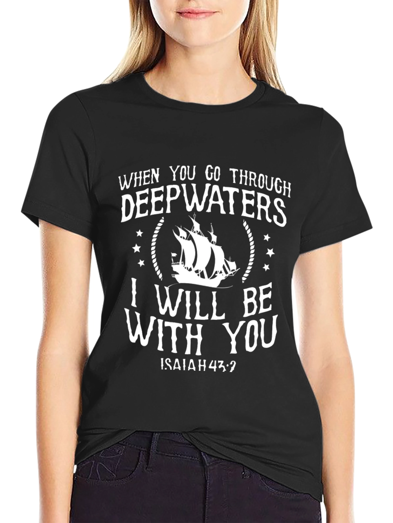 Deepwaters Christian T-Shirt Isaiah 43:2