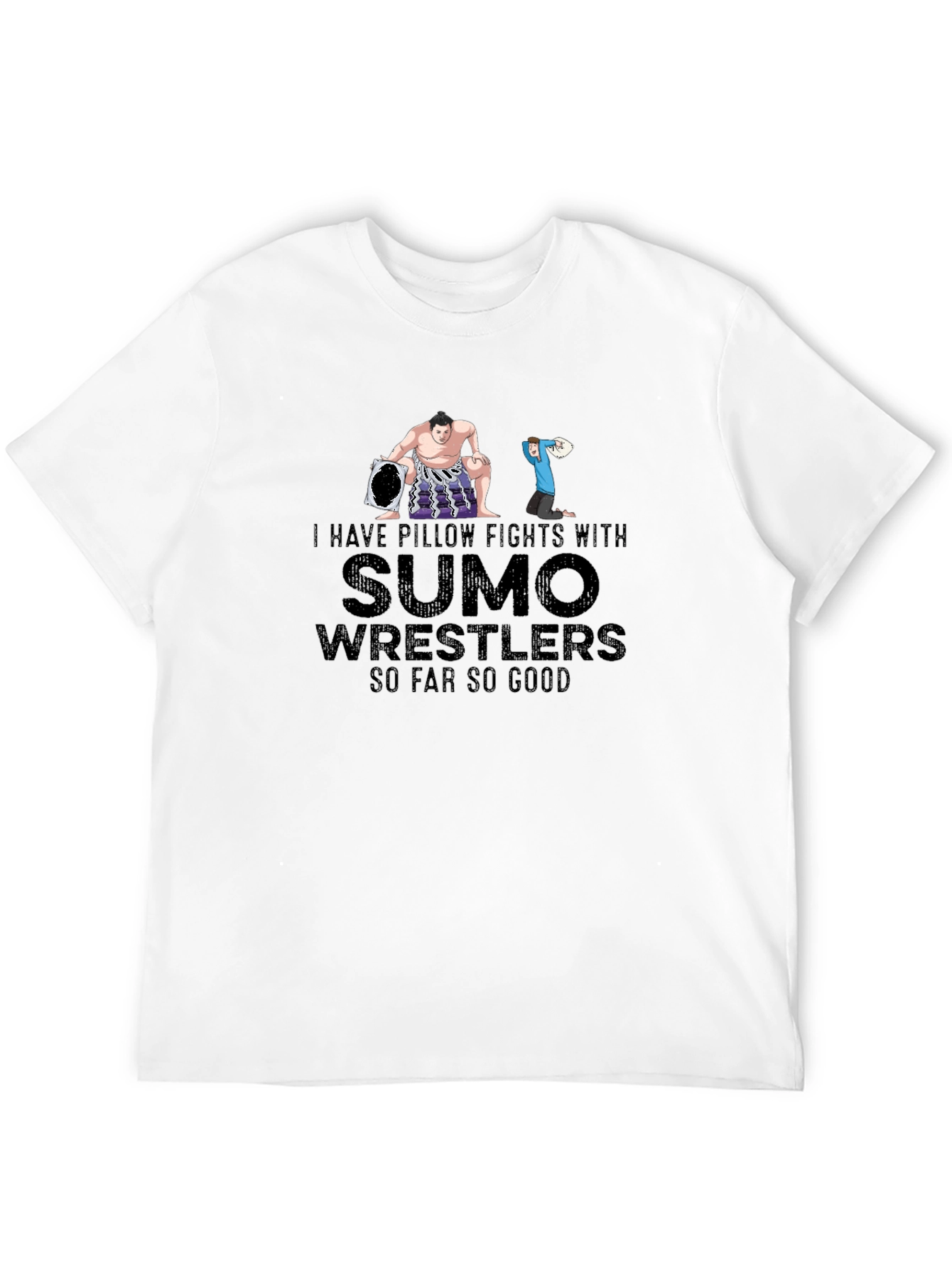 Sumo Wrestler Pillow Fight T-Shirt