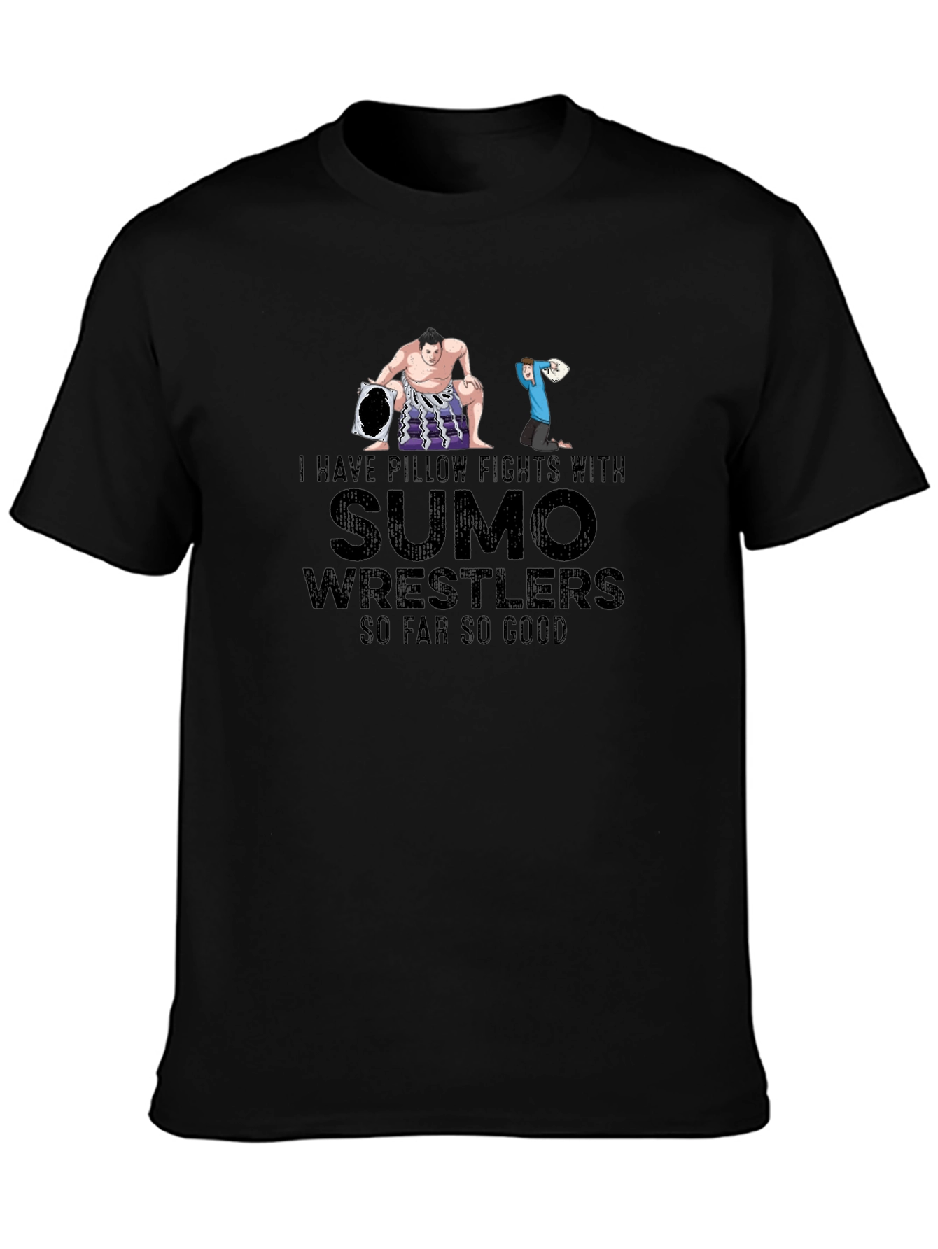 Sumo Wrestler Pillow Fight T-Shirt