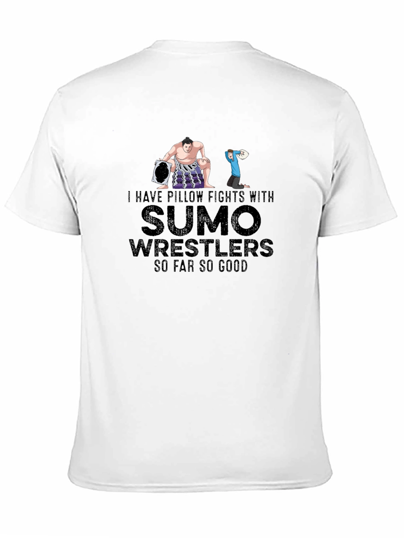 Sumo Wrestler Pillow Fight T-Shirt