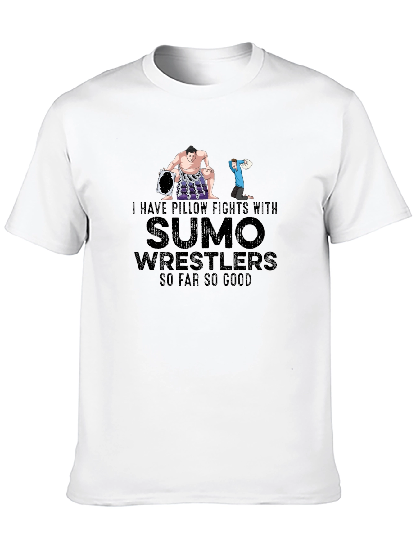 Sumo Wrestler Pillow Fight T-Shirt