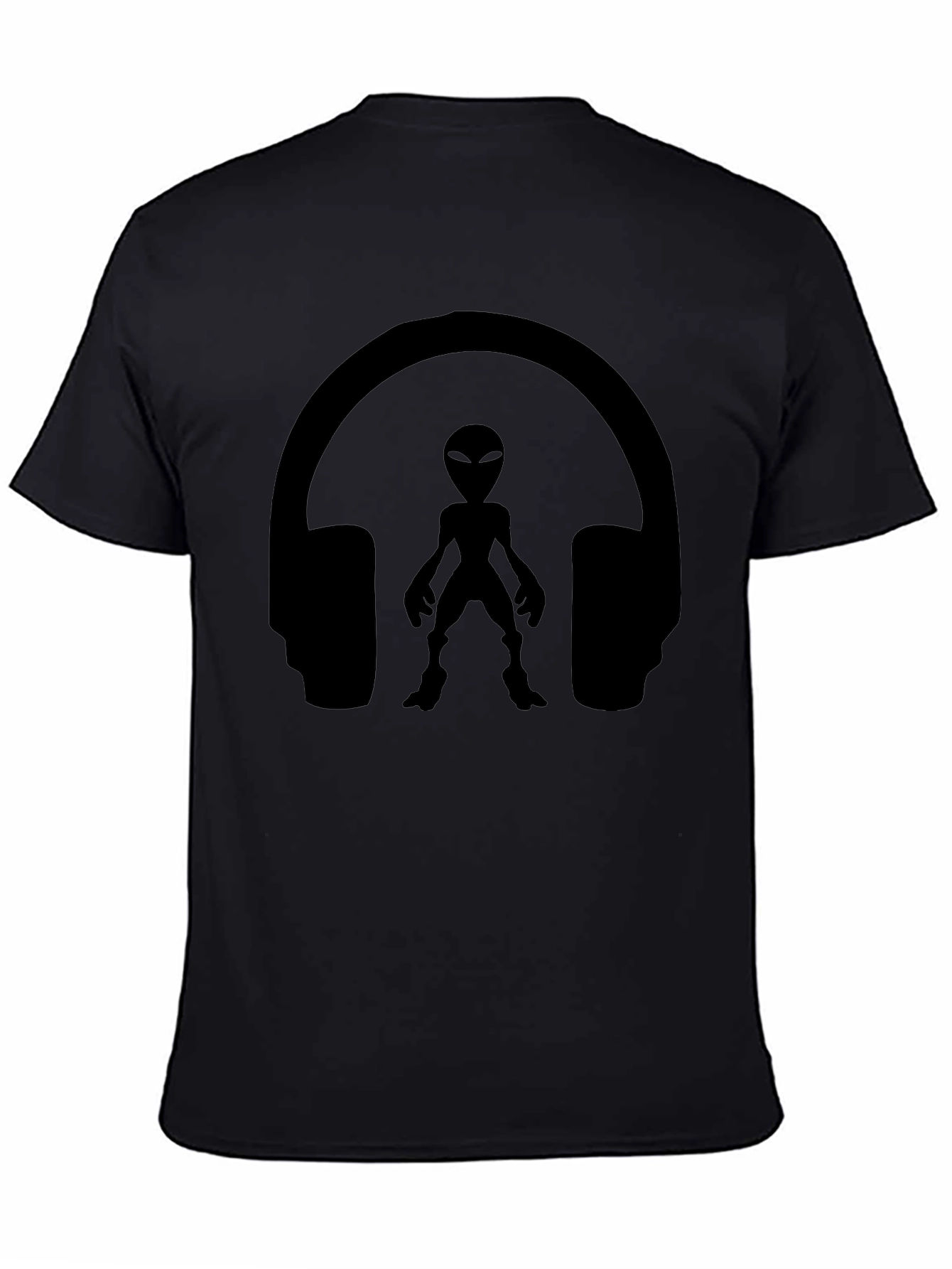Alien DJ T-Shirt - Black Cotton Graphic Tee