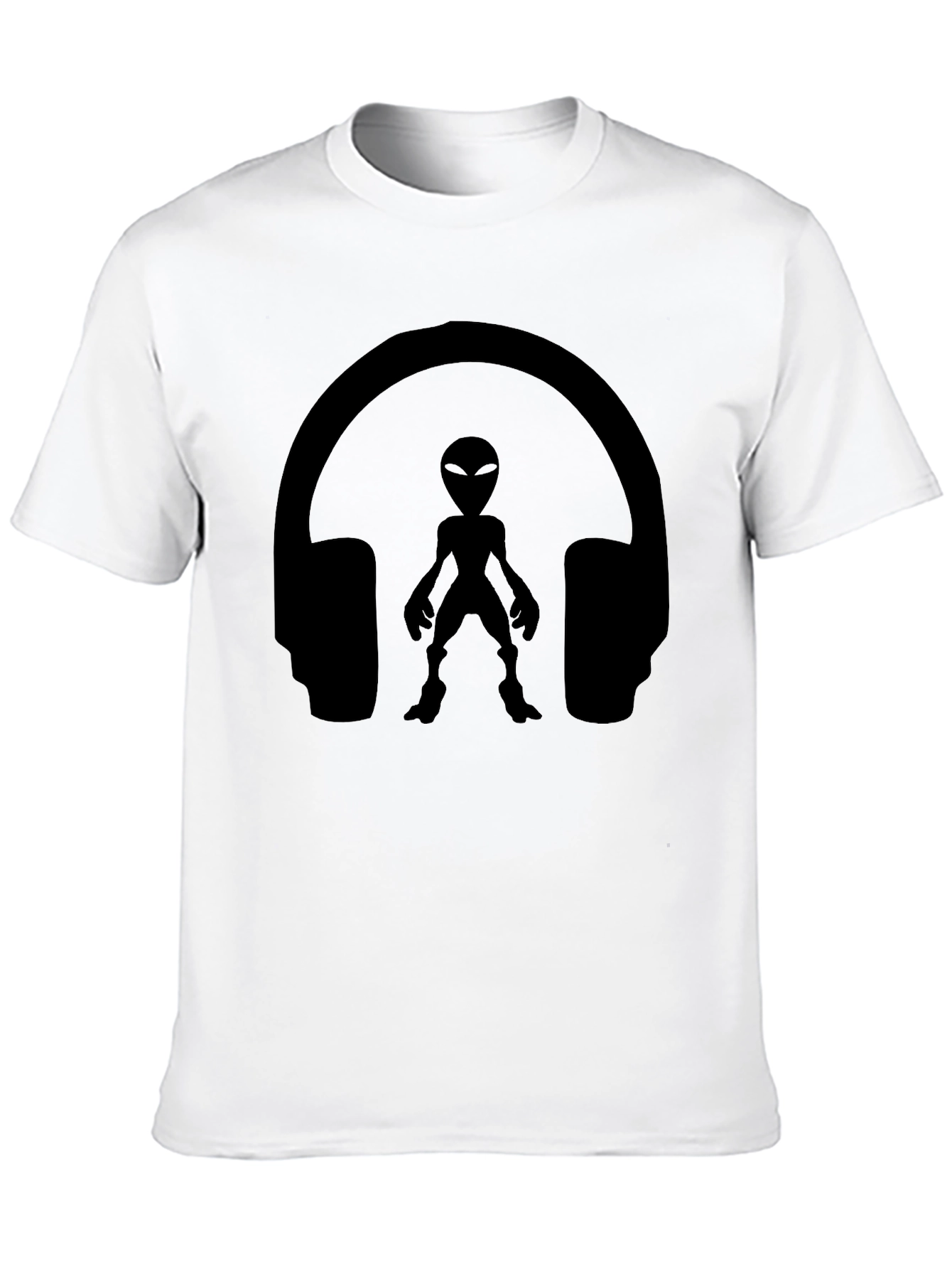 Alien DJ T-Shirt - Black Cotton Graphic Tee