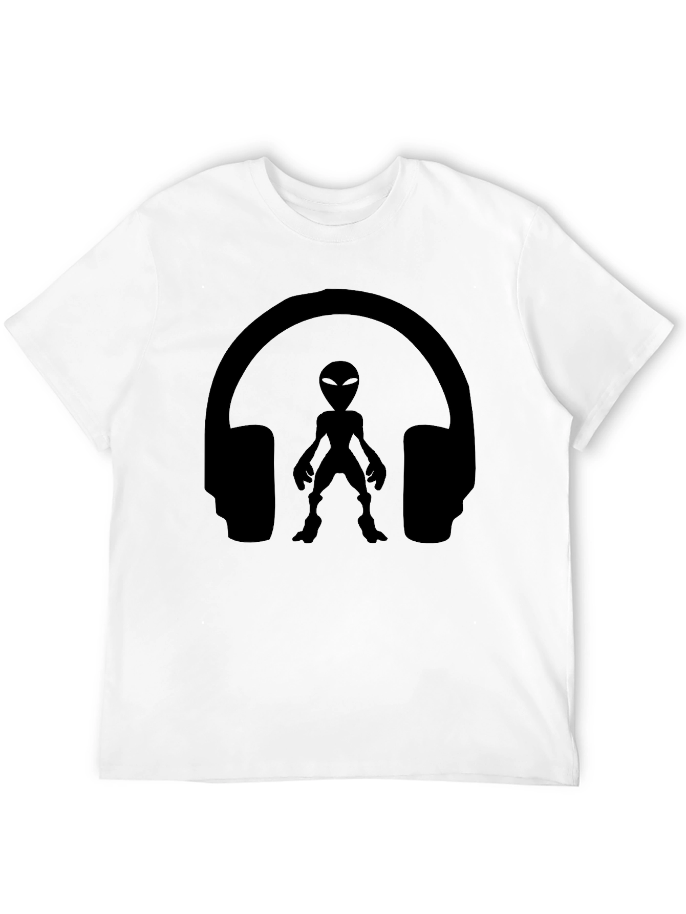 Alien DJ T-Shirt - Black Cotton Graphic Tee
