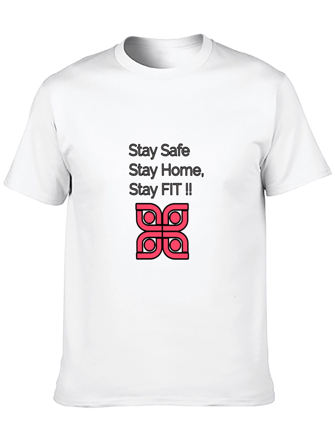 Stay Safe & Fit Graphic Tee - Black