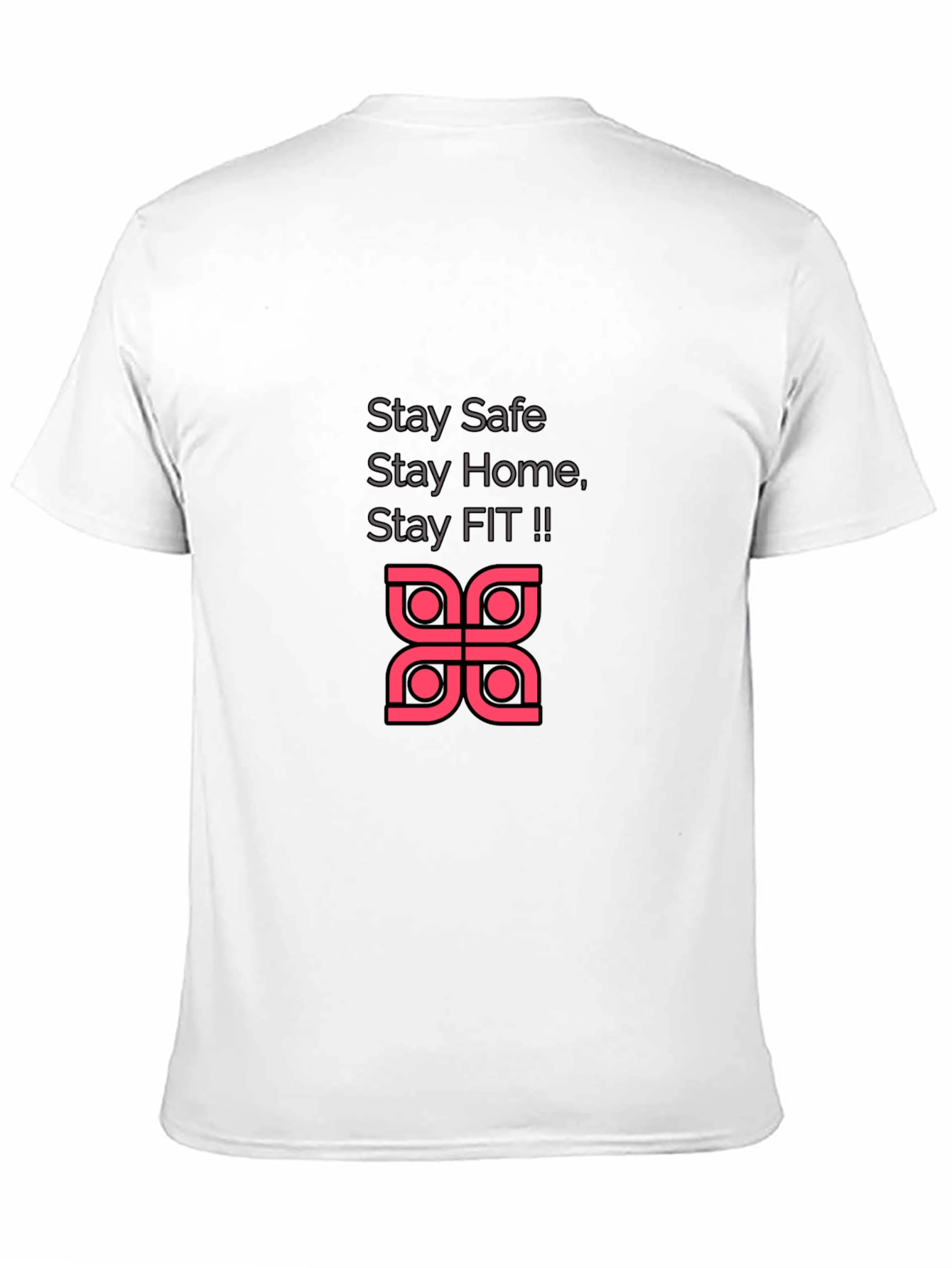 Stay Safe & Fit Graphic Tee - Black