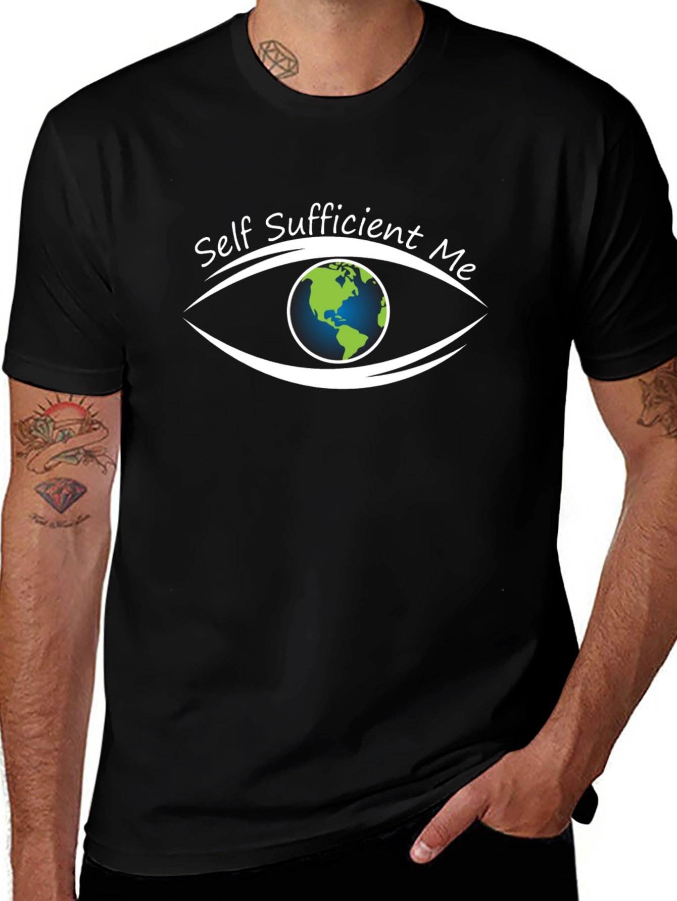 Self Sufficient Me Eye T-Shirt - Black