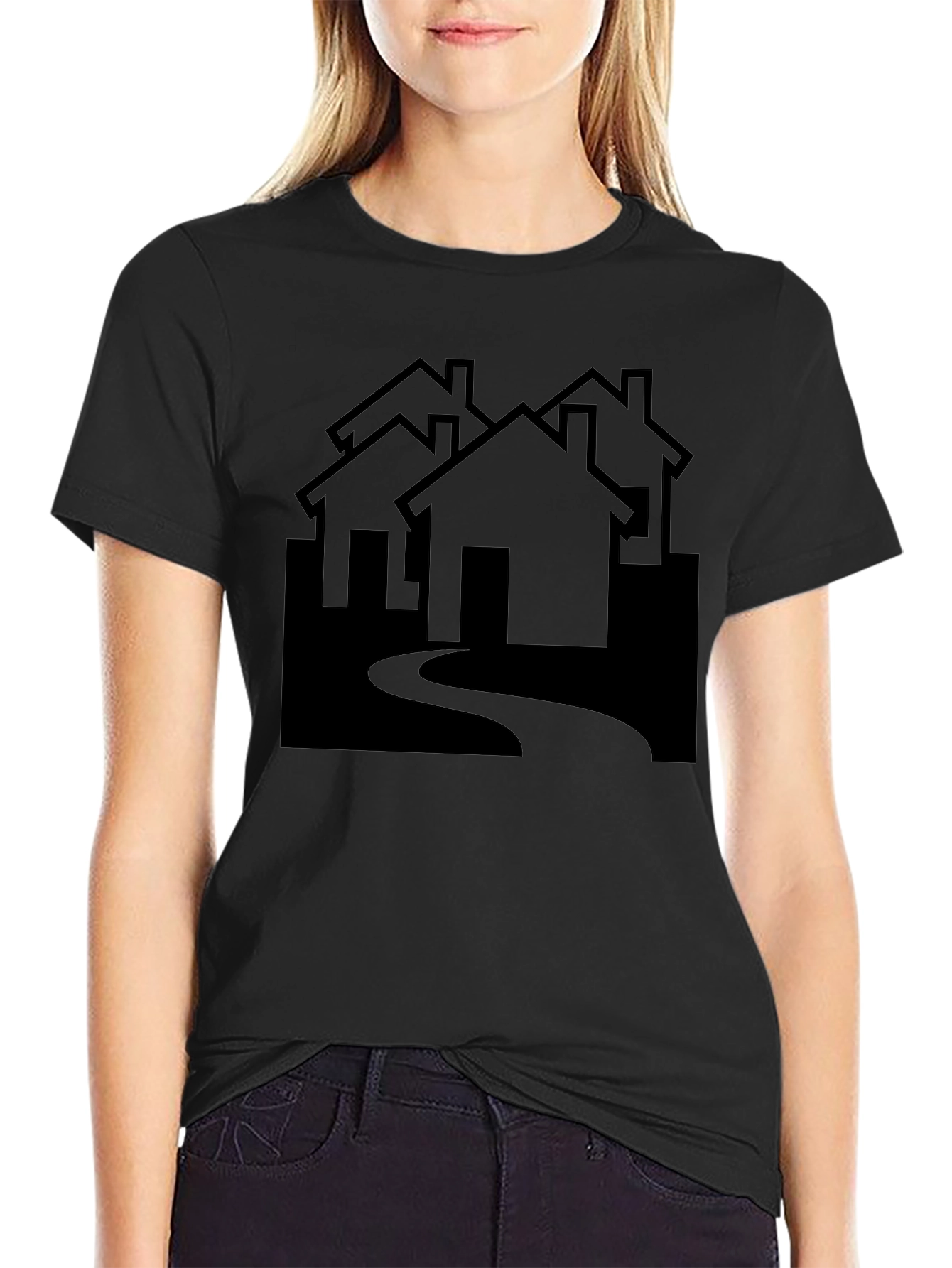 Abstract House Graphic Tee - Modern Streetwear