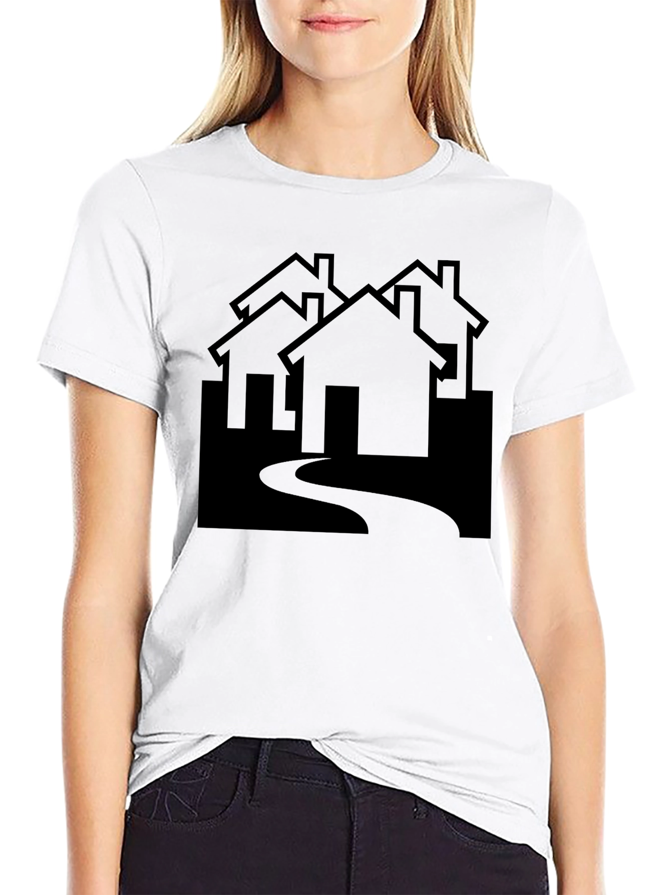 Abstract House Graphic Tee - Modern Streetwear