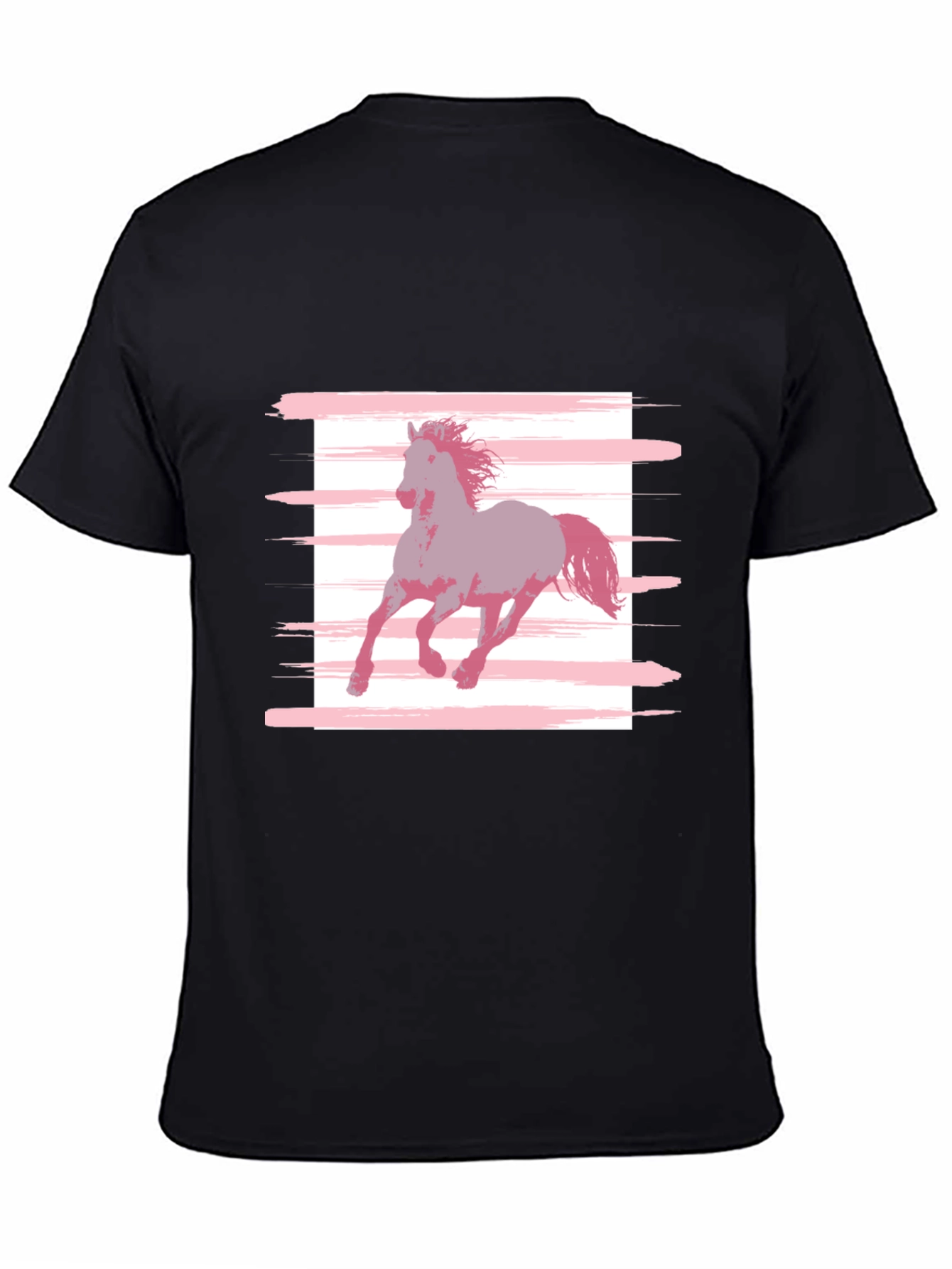 Horse Graphic Tee - Stylish Mens Black T-Shirt