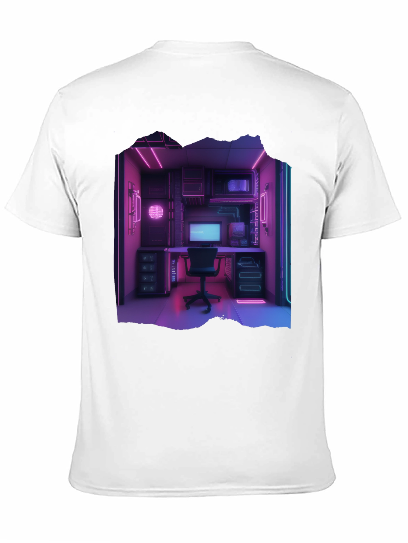 Cyberpunk Gaming Room Black T-Shirt