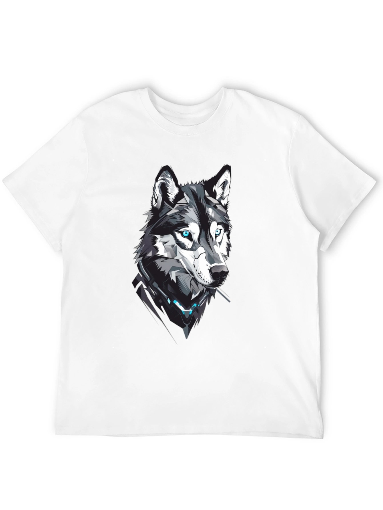 Cyberpunk Wolf Graphic Print Tee