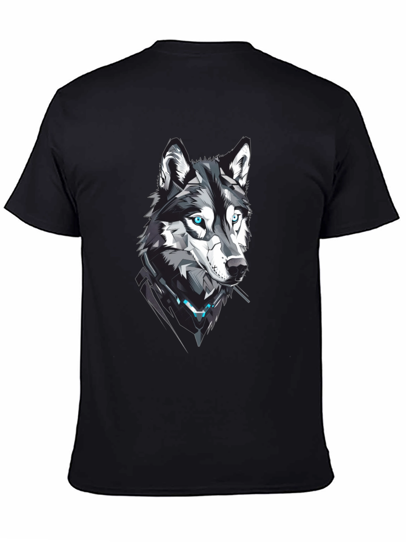 Cyberpunk Wolf Graphic Print Tee