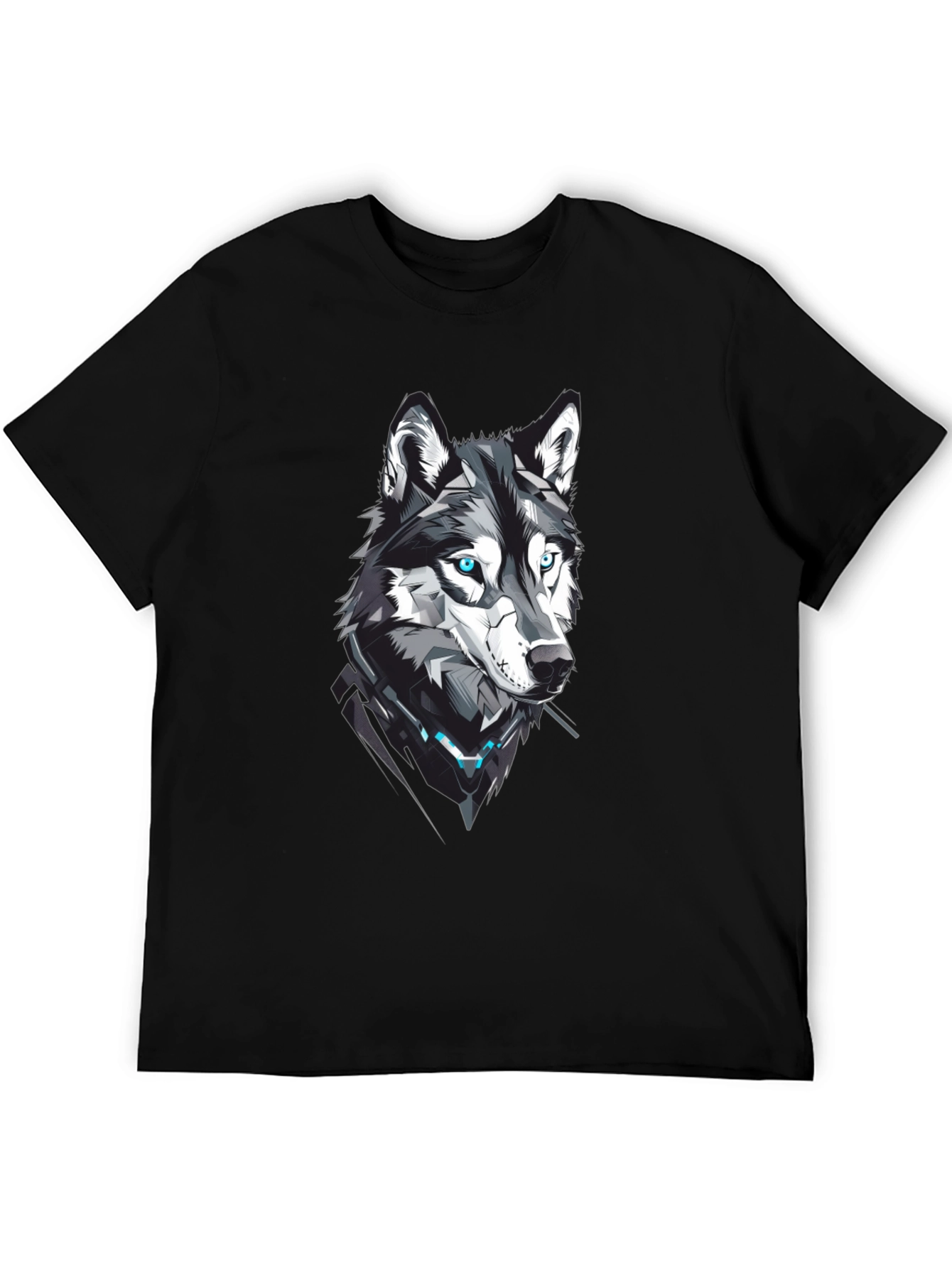 Cyberpunk Wolf Graphic Print Tee