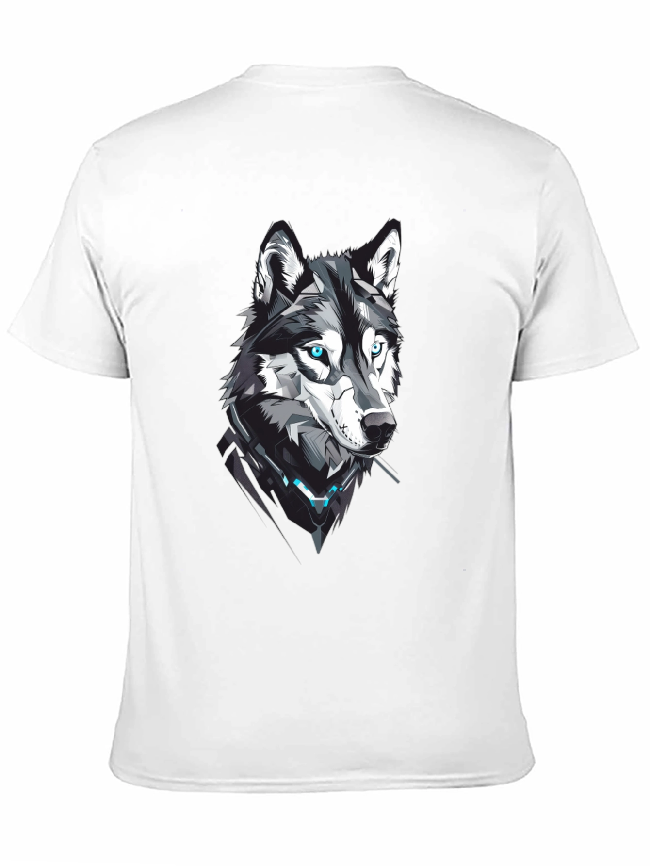 Cyberpunk Wolf Graphic Print Tee